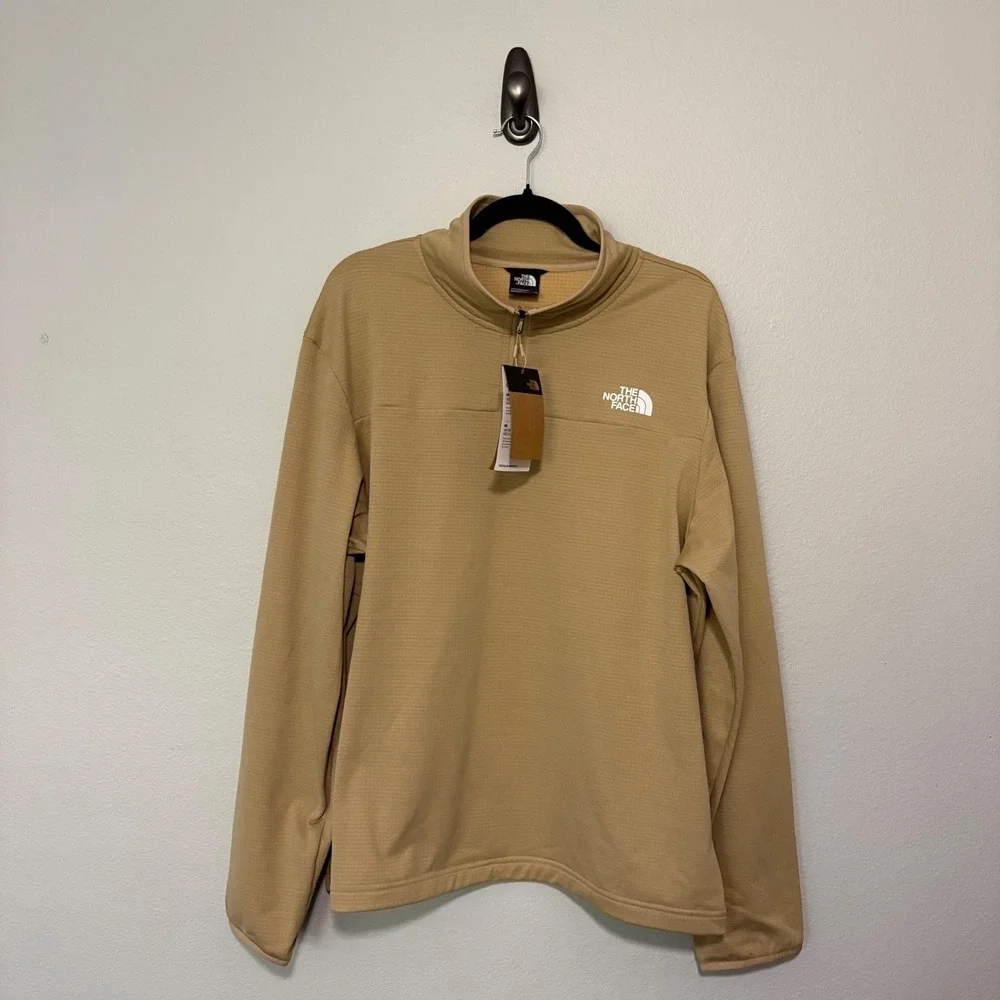 NWT The North Face‎ Men's XL Cedar Trial Grid Fleece 1/4 Zip Jacket Outdoor